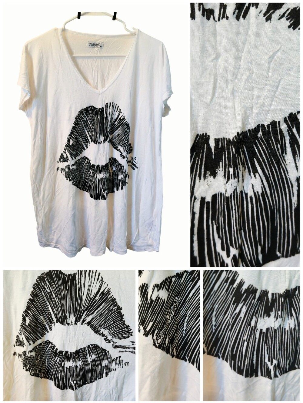 Lauren Moshi Blush Kiss v-neck shirt